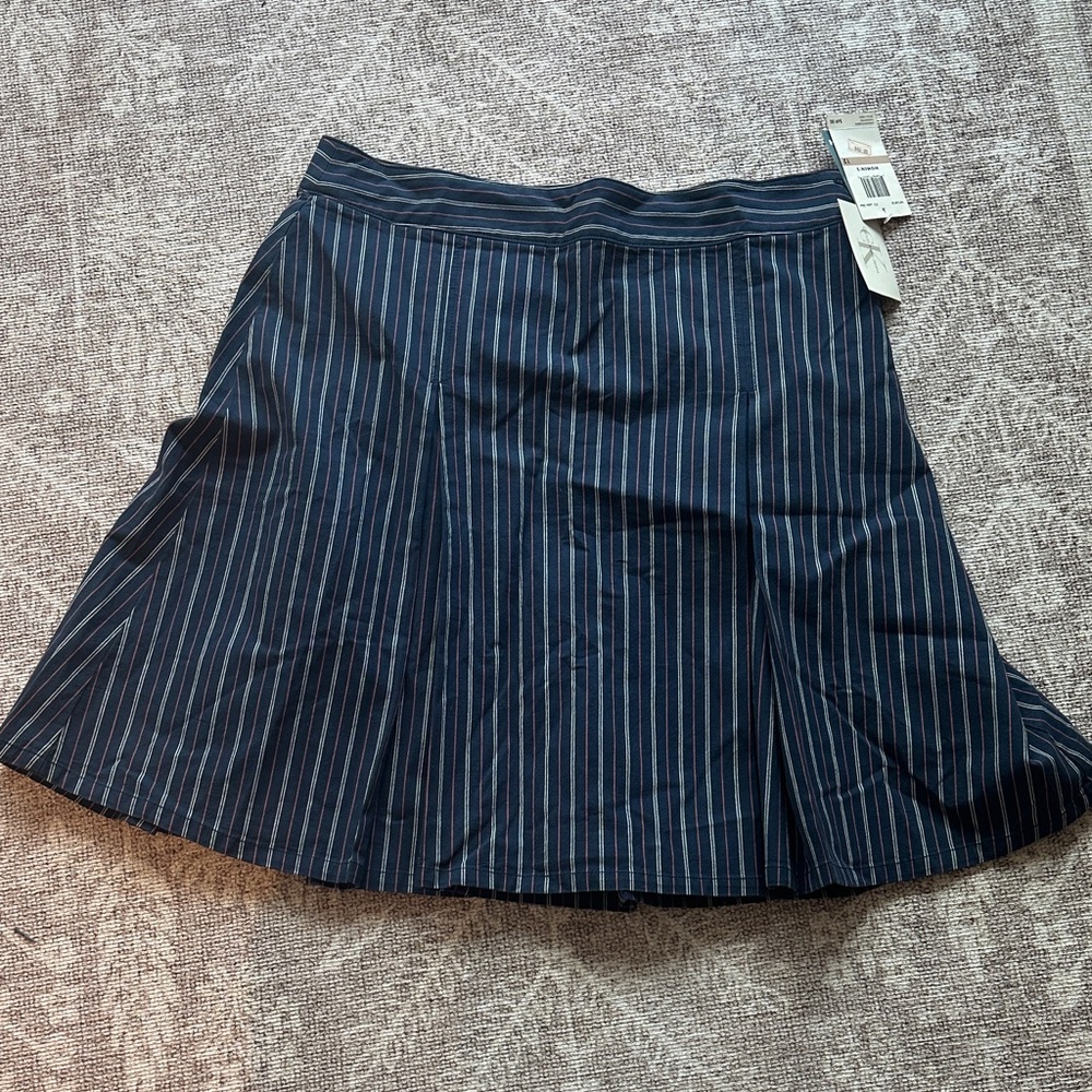 Calvin Klein Jeans Dark Blue Striped A-Line Skirt